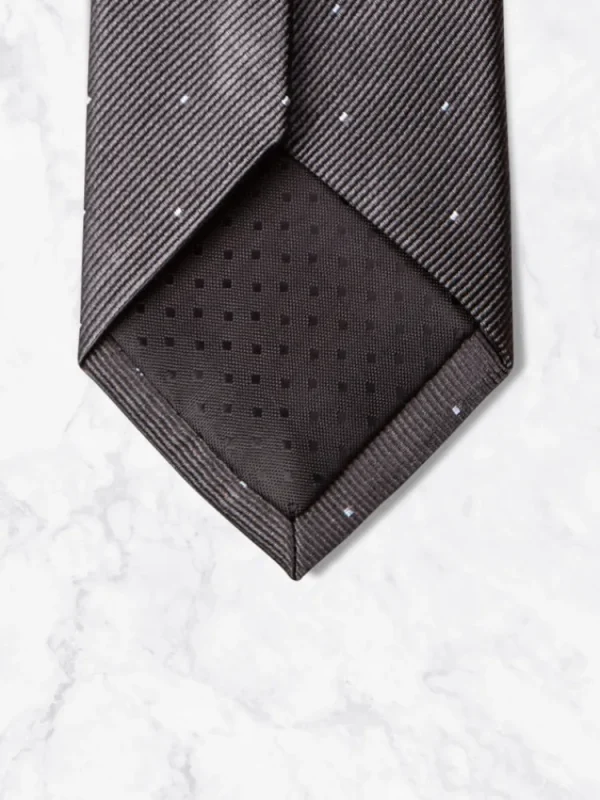 Palenzo Cravates Et Nœuds Papillon | Cravate - Anthracite pois blancs