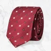 Palenzo Accessoires Et Chaussures | Cravates Et Nœuds Papillon | Cravate - Bordeaux à carrés noirs et blancs