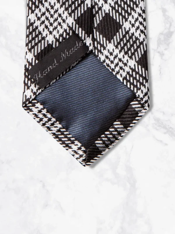 Palenzo Accessoires Et Chaussures | Cravates Et Nœuds Papillon | Cravate - Grands carreaux noirs et blancs
