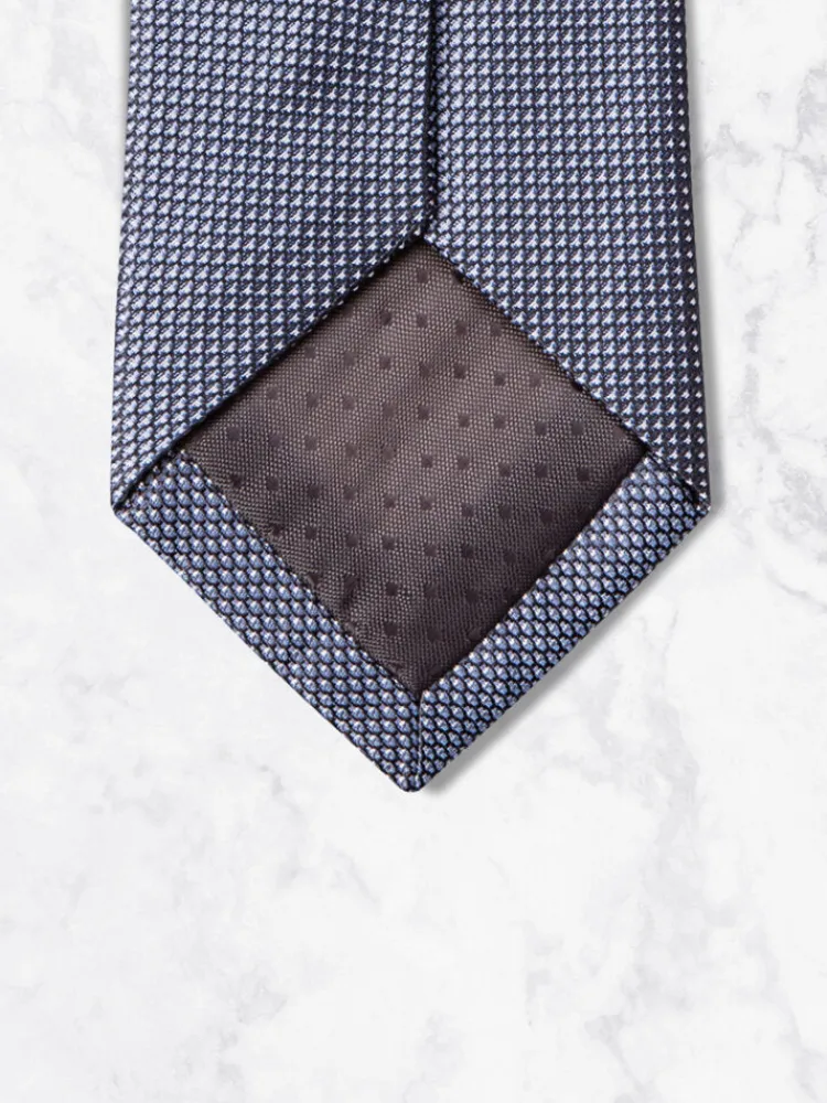 cravate__gris_quadrille_1.webp Palenzo Cravates Et Nœuds Papillon | Cravate - Gris quadrillée