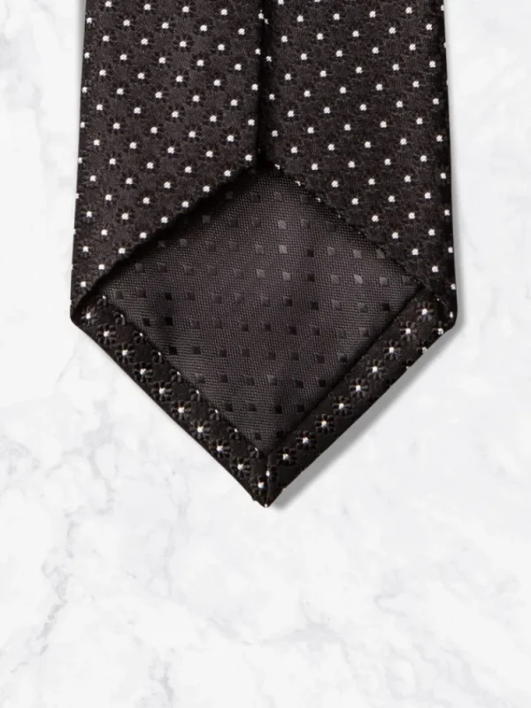 Palenzo Cravates Et Nœuds Papillon | Cravate - Noir à pois blancs