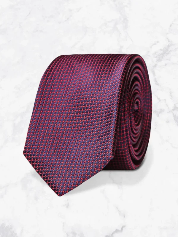 Palenzo Accessoires Et Chaussures | Cravates Et Nœuds Papillon | Cravate - Prune quadrillée