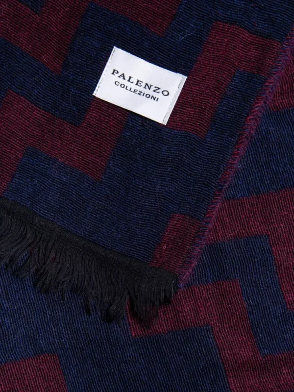Palenzo Accessoires Et Chaussures | Echarpe- Bleu marine et bordeaux