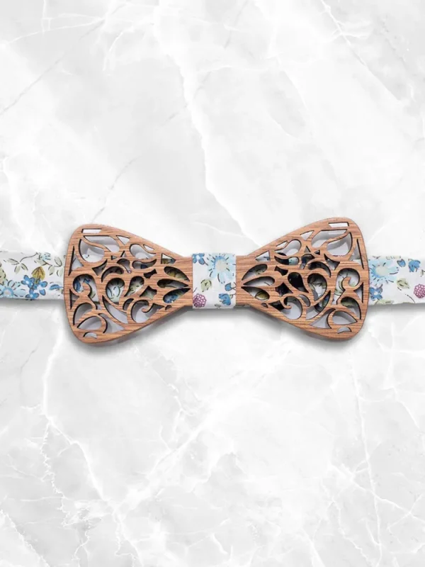 Palenzo Accessoires Et Chaussures | Cravates Et Nœuds Papillon | Nœud papillon - Blanc, vert et bleu