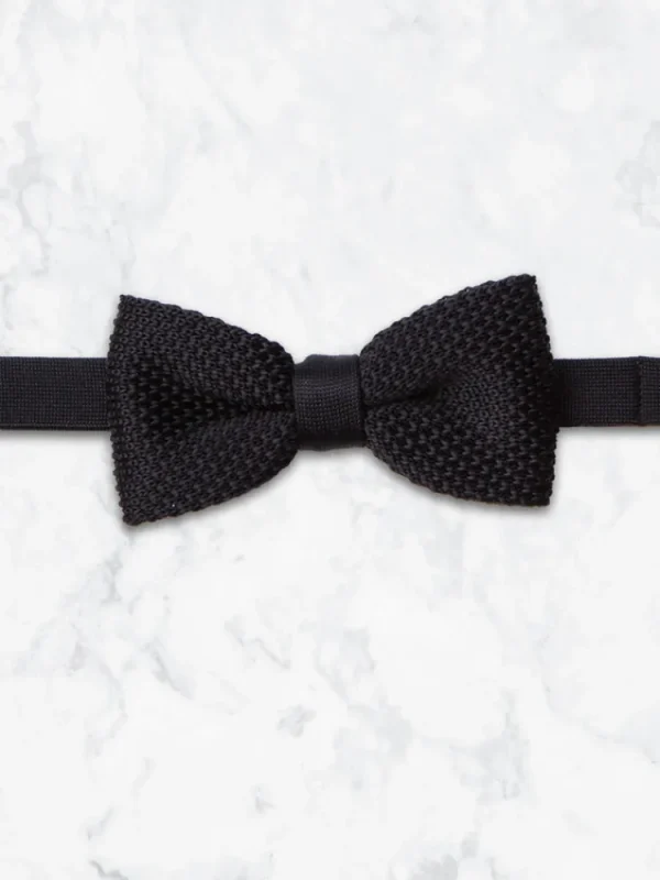 Palenzo Cérémonie | Accessoires Et Chaussures | Nœud papillon tricoté - Noir