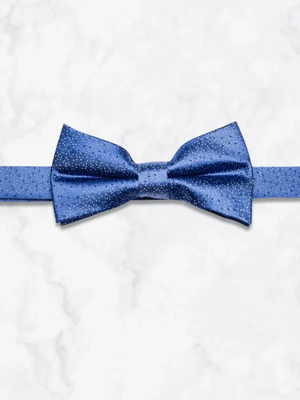 Palenzo Accessoires Et Chaussures | Cravates Et Nœuds Papillon | Nœud papillon - Bleu à pois blanc et bleu