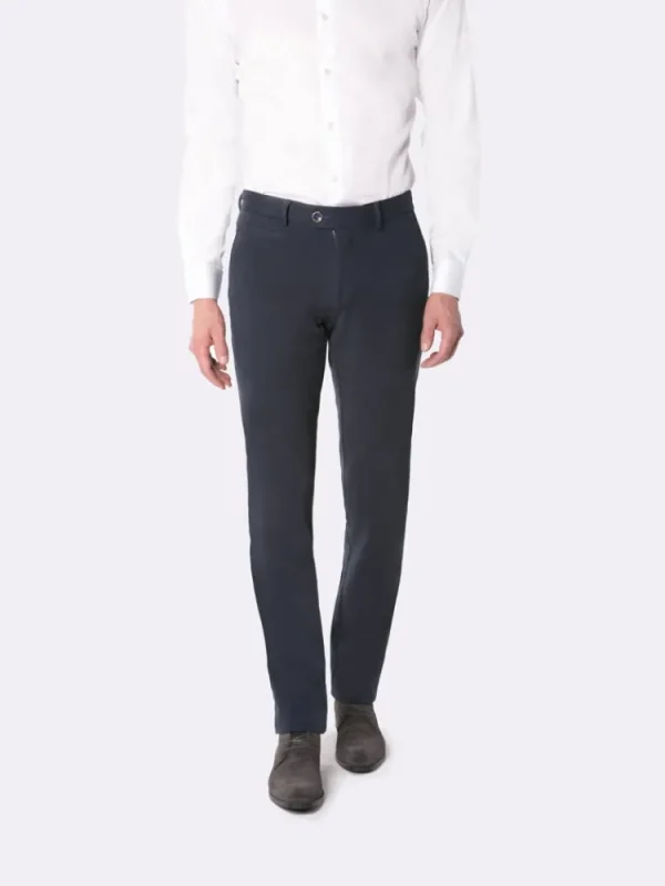 Palenzo Prêt-à-porter | Pantalons | Pantalon chino medium - Bleu marine