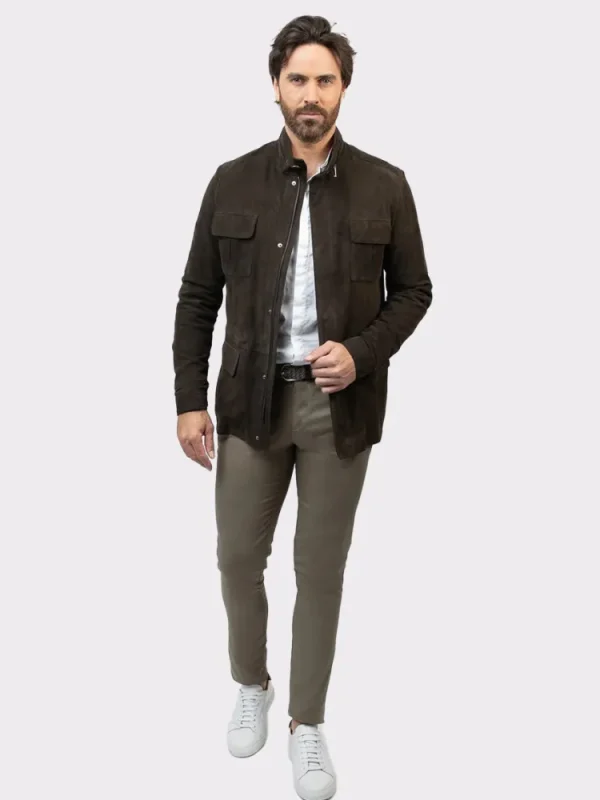 Palenzo Prêt-à-porter | Manteaux | Saharienne en daim Francesco - Bronze