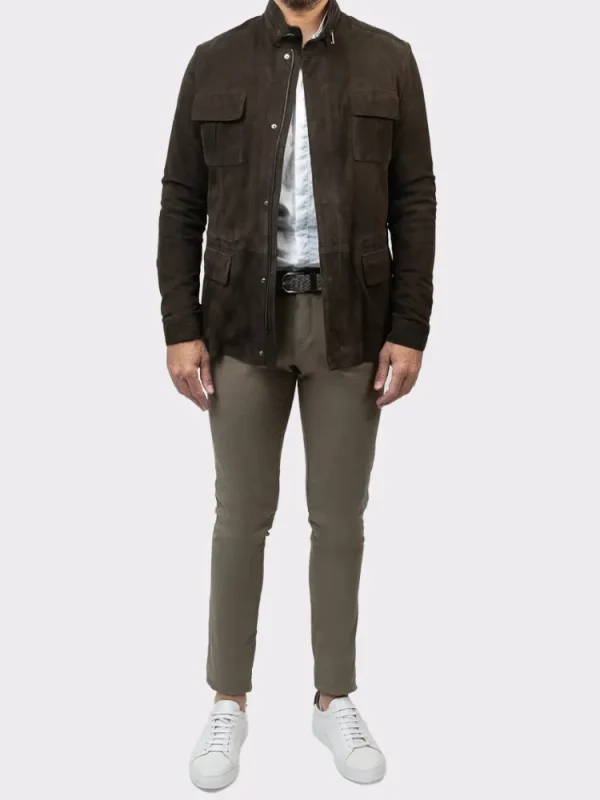Palenzo Prêt-à-porter | Manteaux | Saharienne en daim Francesco - Bronze