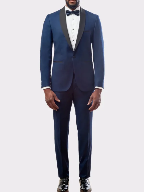 Palenzo Cérémonie | Prêt-à-porter | Smoking slim fit - Bleu