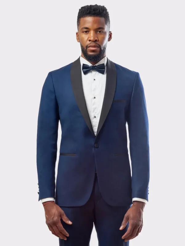 Palenzo Cérémonie | Prêt-à-porter | Smoking slim fit - Bleu