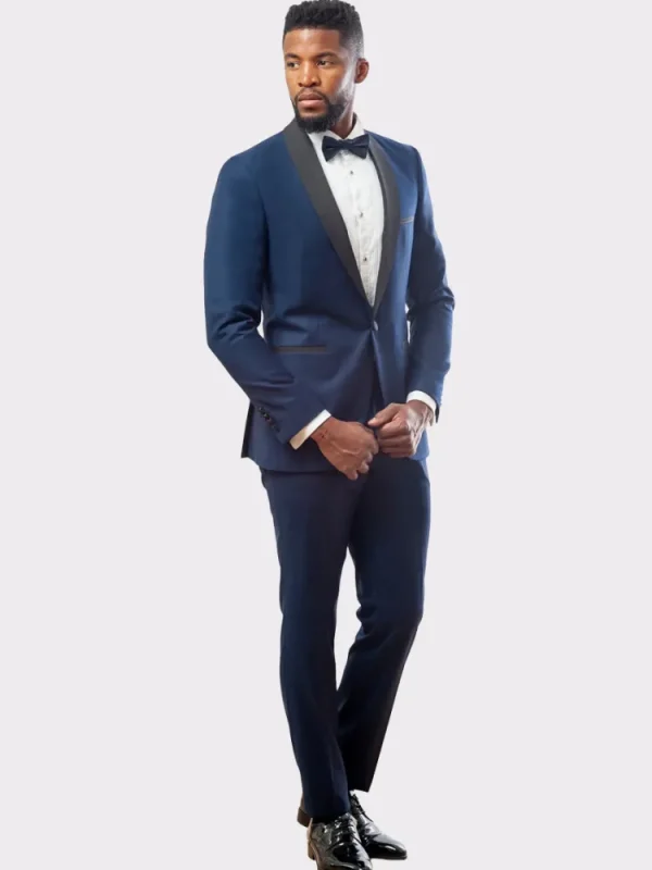 Palenzo Cérémonie | Prêt-à-porter | Smoking slim fit - Bleu