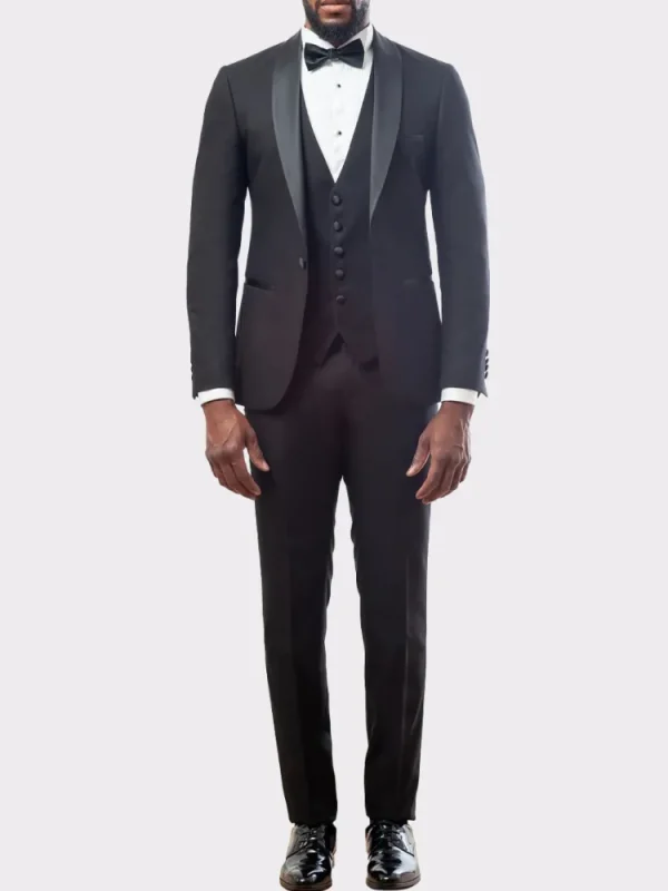 Palenzo Cérémonie | Prêt-à-porter | Smoking slim fit - Noir