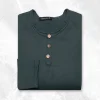 Palenzo Prêt-à-porter | Polo, Tee-shirt | T-shirt col tunisien - Vert